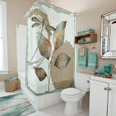 Abstract botanisch douchegordijn