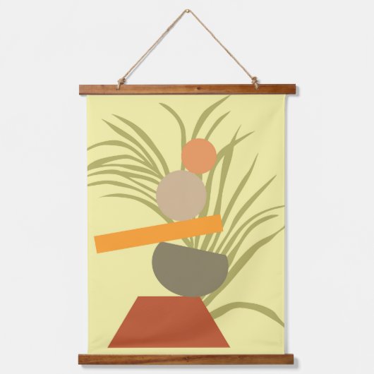 Abstract botanisch genot hangend wandkleed (Voorkant)
