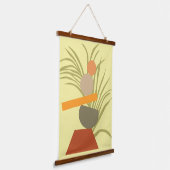 Abstract botanisch genot hangend wandkleed (Gebogen)