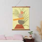 Abstract botanisch genot hangend wandkleed (Slaapkamer)