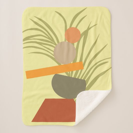 Abstract botanisch genot sherpa deken (Voorkant)