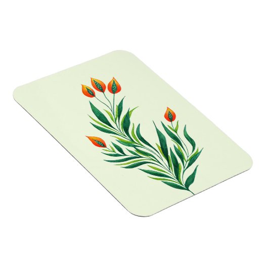 Abstract Botanisch Kunstlentekort Plant Magneet (Rechterzijde)