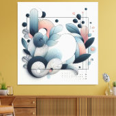 Abstract botanisch kunstwerk canvas afdruk (Insitu (Woonkamer))
