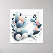 Abstract botanisch kunstwerk canvas afdruk (Voorkant)