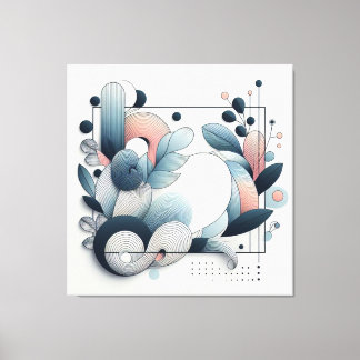 Abstract botanisch kunstwerk canvas afdruk