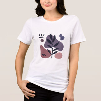 Abstract botanisch minimalistisch T-shirt