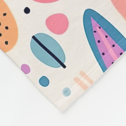 Abstract Botanisch Patroon Pastel BOHO Chic Fleece Deken (Hoek)