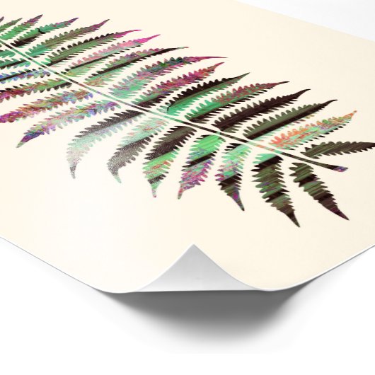  Abstract botanisch petroleumleder Foto Afdruk (Hoek)