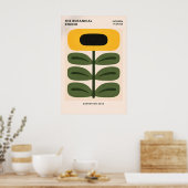 Abstract botanisch poster, modern bloemenprint poster (Keuken)
