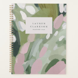 Abstract Botanische Blush Groene Planner