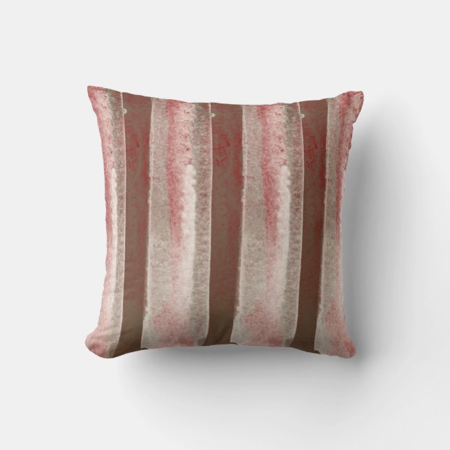 Abstract Bourgondië Beige Bruin Tan Modern Kussen (Voorkant)