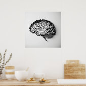 Abstract brain poster (Keuken)