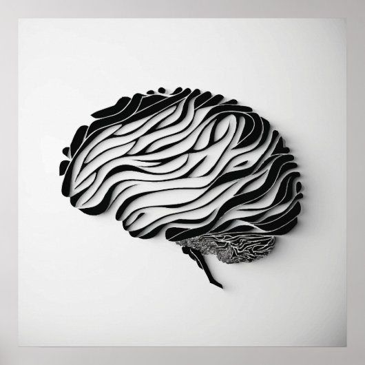 Abstract brain poster (Voorkant)