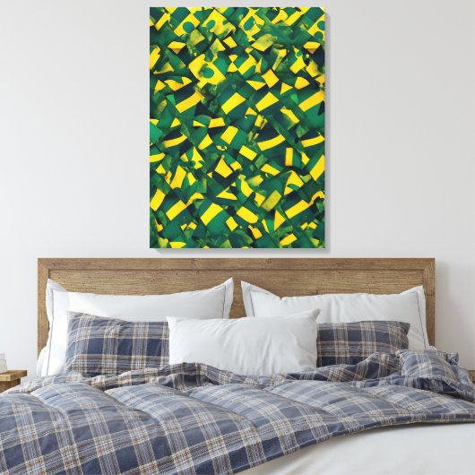 Abstract Braziliaans patroon Canvas Afdruk (Insitu (Slaapkamer))