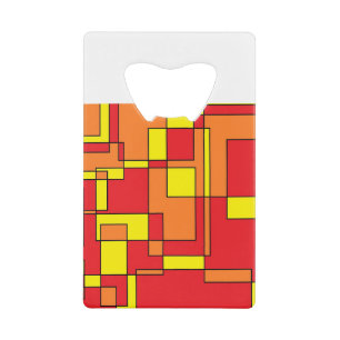 Abstract brick-patroon creditkaart flessenopener