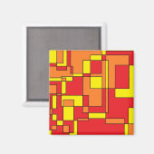 Abstract brick-patroon magneet (Voorkant / Achterkant)