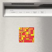 Abstract brick-patroon magneet (Insitu (Vaatwasser))