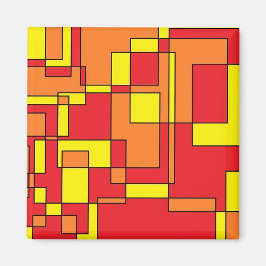 Abstract brick-patroon magneet (Voorkant)