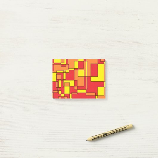Abstract brick-patroon post-it® notes (Op bureau)