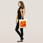 Abstract brick-patroon tote bag (Voorkant (model))