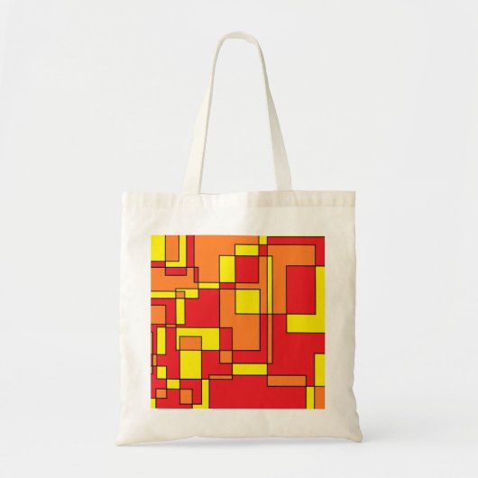 Abstract brick-patroon tote bag (Voorkant)