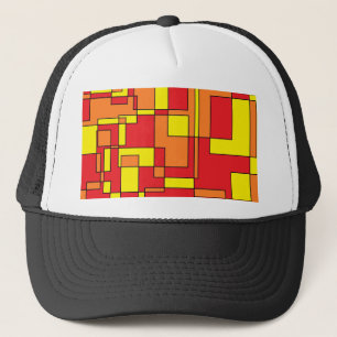 Abstract brick-patroon trucker pet
