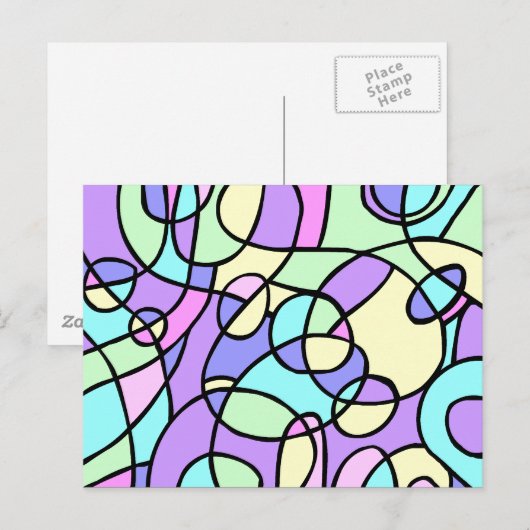 Abstract Briefkaart (Voorkant / Achterkant)