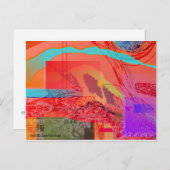 Abstract briefkaart buitenruimte (Voorkant / Achterkant)