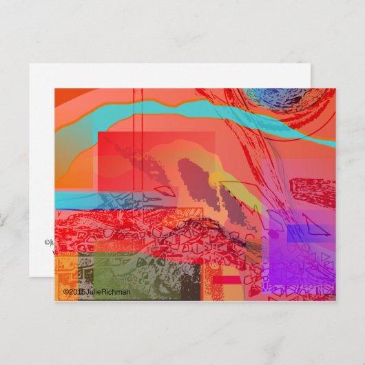 Abstract briefkaart buitenruimte (Voorkant / Achterkant)