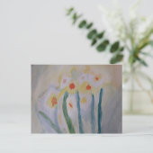 Abstract Briefkaart Daffodils (Staand voorkant)
