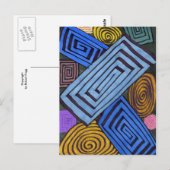 abstract Briefkaart "Egyptische links" (Voorkant / Achterkant)