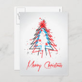 Abstract Briefkaart met kerstbomen (Voorkant / Achterkant)