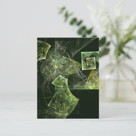 Abstract Briefkaart met verdraaide balans (Staand voorkant)