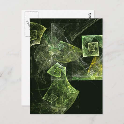 Abstract Briefkaart met verdraaide balans (Voorkant / Achterkant)