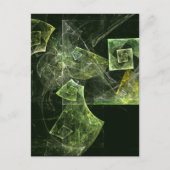 Abstract Briefkaart met verdraaide balans (Voorkant)