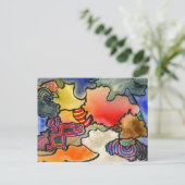 abstract Briefkaart "Mites and Tites" (Staand voorkant)