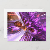 Abstract Briefkaart Paarse vlinder (Voorkant / Achterkant)
