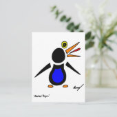 Abstract Briefkaart Penguin (Staand voorkant)