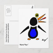 Abstract Briefkaart Penguin (Voorkant / Achterkant)