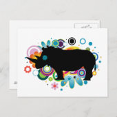 Abstract Briefkaart Rhino (Voorkant / Achterkant)