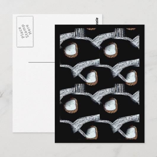 Abstract Briefkaart van Afrika (Voorkant / Achterkant)