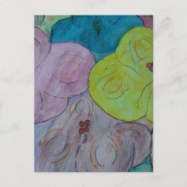 Abstract Briefkaart van Floral