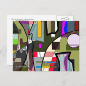 Abstract Briefkaart voor digitale exploratie (Voorkant / Achterkant)