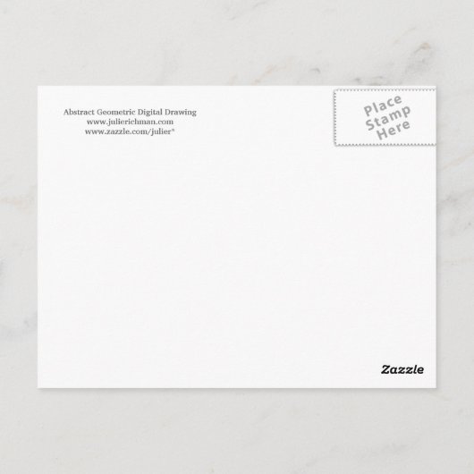 Abstract Briefkaart voor digitale exploratie (Achterkant)