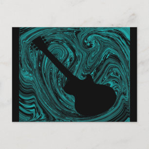 Abstract Briefkaart voor gitaar, Blauwgroen