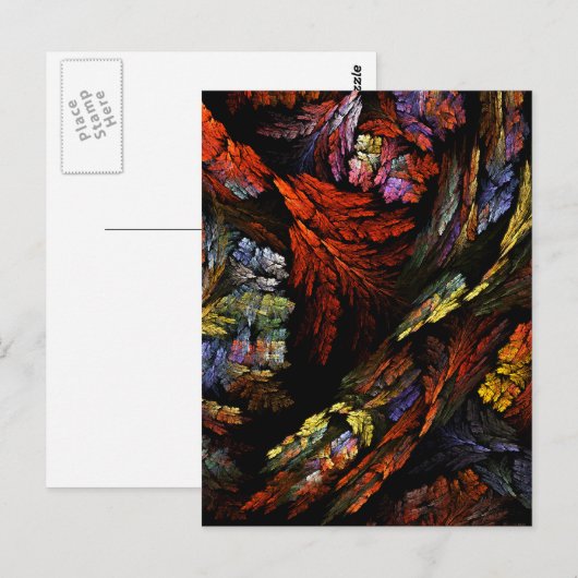 Abstract Briefkaart voor kleurenharmonie (Voorkant / Achterkant)