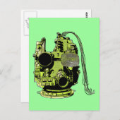 Abstract Briefkaart voor robokopkleuring (Voorkant / Achterkant)