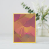 Abstract Briefkaart voor zonneschijnkunst Paars/go (Staand voorkant)