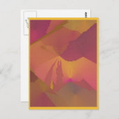 Abstract Briefkaart voor zonneschijnkunst Paars/go (Voorkant / Achterkant)
