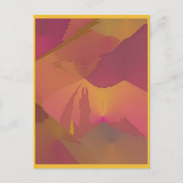 Abstract Briefkaart voor zonneschijnkunst Paars/go